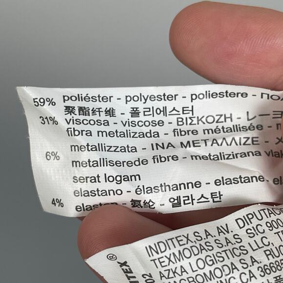 Zara • Glitter Midi Open Back Dress - Picture 6 of 6